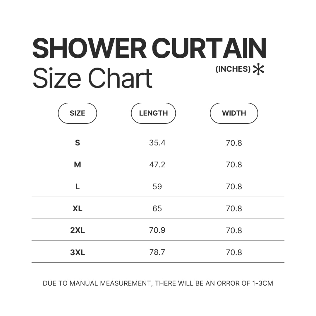 Shower Curtain Size Chart - Astro Kpop Shop