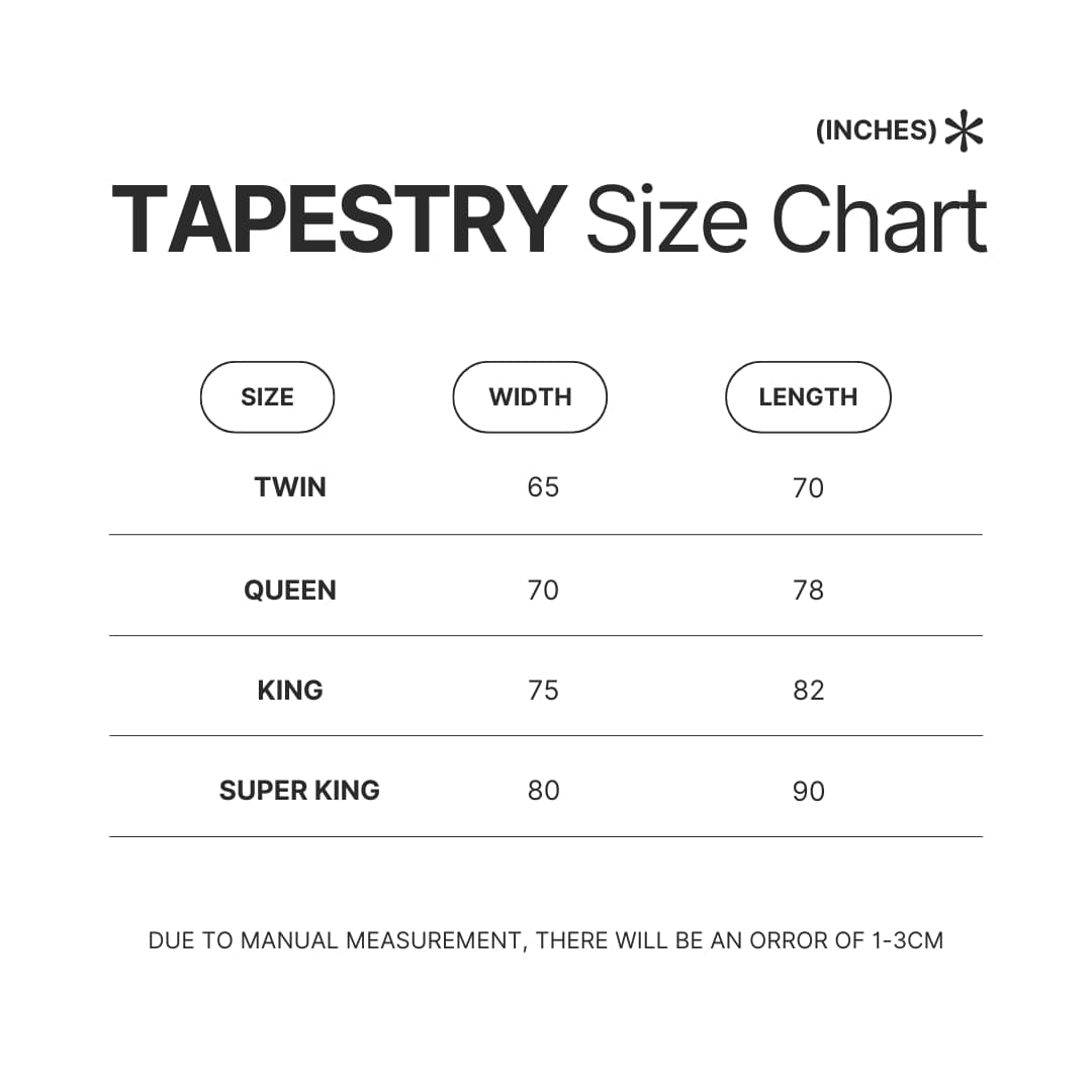Tapestry Size Chart - Astro Kpop Shop
